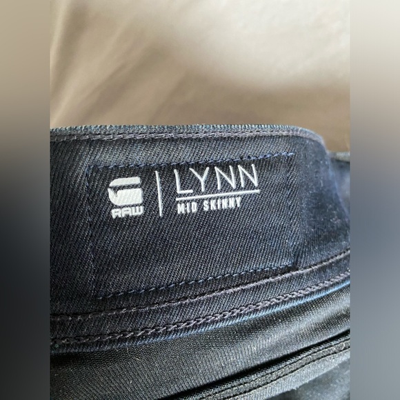 G-Star Raw Lynn Mid Zip-Pocket Skinny jeans in black. W26 x L32 - Picture 6 of 7